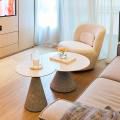 Ben Yeo's Condo | Products Seen: [Senett Lounger, Uno Coffee Table – Dia445 - (Sintered) & Uno Coffee Table – Dia700 - (Sintered)]